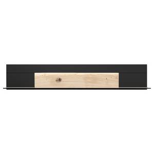 Wandplank Misano Incl. verlichting - Antracietkleurig/Wildeikenhouten - Met verlichting