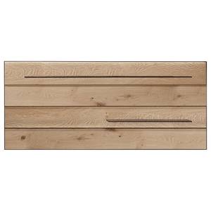 Ensemble meubles TV Misano II (3 élém.) Placage en bois véritable / Verre - Planches de chêne / Gris - Blanc / Chêne sauvage - Sans éclairage