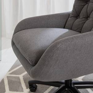 Fauteuil de bureau Bracon II Tissé à plat / Nylon - Gris foncé / Noir