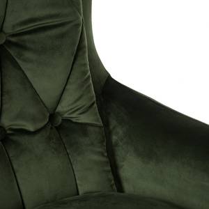 Poltrona da ufficio Bracon velluto Velluto/Nylon - Verde scuro/Nero - Verde scuro