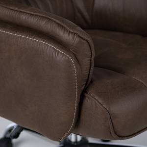 Chaise de bureau Grately Microfibre / Nylon - Marron / Noir