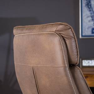 Chaise de bureau Grately Microfibre / Nylon - Marron / Noir