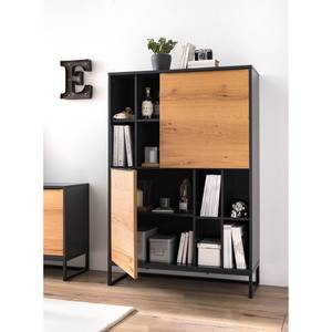 Credenza Barview Quercia impiallacciata - Quercia / Antracite