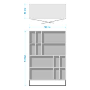 Highboard Barview Echtholzfurnier - Eiche / Anthrazit