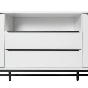 Mobile basso White Hall I Bianco opaco / Nero