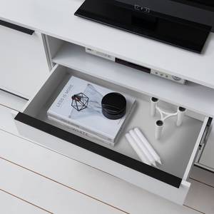 Meuble TV White Hall I Blanc mat / Noir