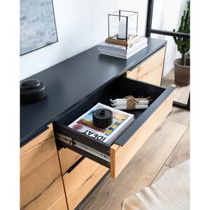 Buffet Barview I Placage en chêne - Chêne / Anthracite