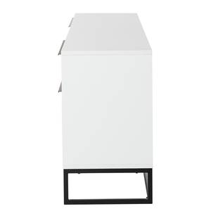 Mobile basso White Hall III Bianco opaco / Nero