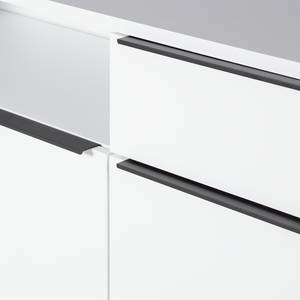 Mobile basso White Hall III Bianco opaco / Nero