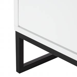 Meuble TV White Hall III Blanc mat / Noir