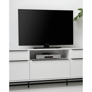 Meuble TV White Hall III Blanc mat / Noir