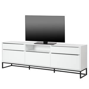 Meuble TV White Hall III Blanc mat / Noir