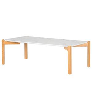 Table basse Coombe Imitation marbre blanc