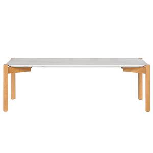 Table basse Coombe Imitation marbre blanc