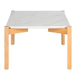 Table basse Coombe Imitation marbre blanc