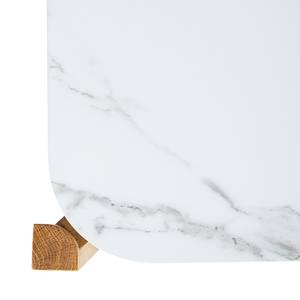 Tavolino da salotto Coombe Effetto marmo bianco
