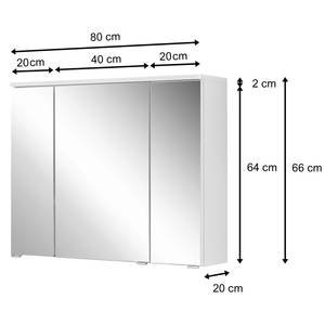 Spiegelschrank Porta Weiß - Breite: 80 cm