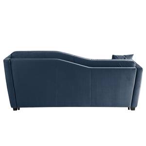 Schlafsofa Teresina mit Matratze Samt - Marineblau - Breite: 212 cm - Ausrichtung rechts