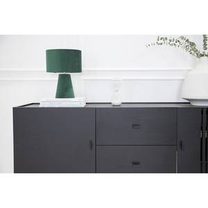 Sideboard Yacolt III Echtholzfurnier - Eiche Schwarz Dekor