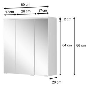 Spiegelschrank Porta Weiß - Breite: 60 cm