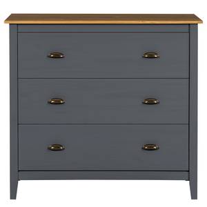 Commode Rivery III Pin massif - Anthracite