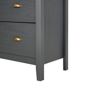 Vitrine Rivery II Pin massif - Anthracite