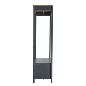 Compacte garderobe Rivery massief grenenhout - Antraciet