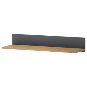 Wandplank Rivery massief grenenhout - Antraciet - Breedte: 90 cm