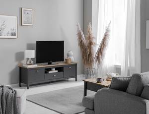 Tv-meubel Rivery II massief grenenhout - Antraciet