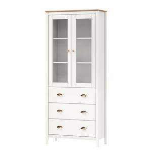 Vitrine Rivery II Pin massif - Blanc