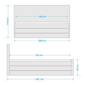 Letto boxspring Westside Grigio