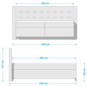 Lit boxspring Palm Hill Anthracite