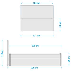 Boxspringbett Cos Cob Silber - 120 x 200cm