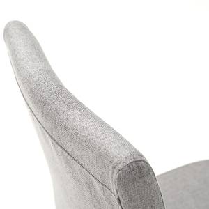 Chaises cantilever Evila (lot de 2) Céramique / Métal - Gris / Noir mat - Gris lumineux