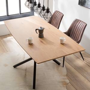 Eettafel Levil metaal - eikenhouten look/mat zwart