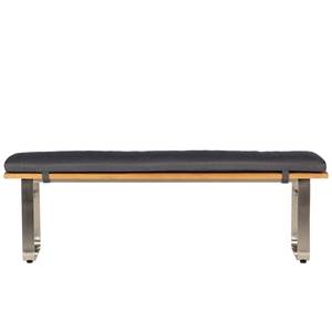 Banc de jardin Teakline DeLuxe Acier / Teck massif - Marron / Argenté