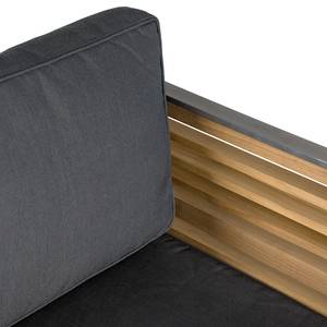 Loungefauteuil Teakline DeLuxe polyester/massief teakhout - bruin/grijs
