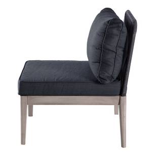 Loungefauteuil FIFO geweven stof/massief acaciahout - antracietkleurig/grijs