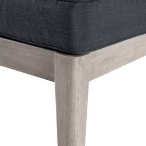 Fauteuil lounge FIFO Tissu / Acacia massif - Anthracite / Gris