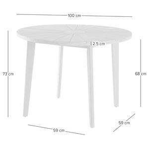 Table de jardin FYLKE ronde Acacia massif - Marron