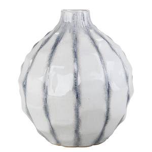 Vase Ocean II Keramik - Weiß Blau