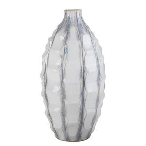 Vase Ocean I Céramique - Blanc / Bleu - Hauteur : 37 cm