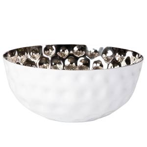 Schale White Shiny Aluminium  - Silber Weiß - Durchmesser: 31 cm