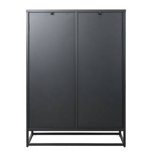 Highboard Kayys Glas / Metall - Schwarz