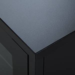 Highboard Kayys Glas / Metall - Schwarz