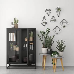 Highboard Kayys Glas / Metall - Schwarz