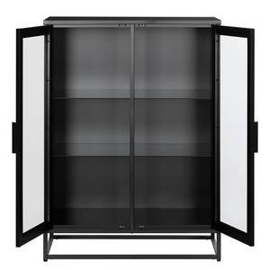 Highboard Kayys glas/metaal - zwart