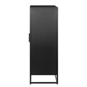 Highboard Kayys Glas / Metall - Schwarz