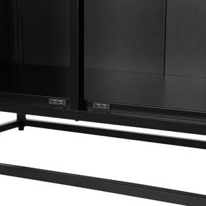 Highboard Kayys Glas / Metall - Schwarz