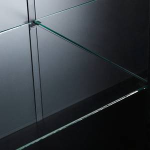 Sideboard Kayys Glas / Metall - Schwarz